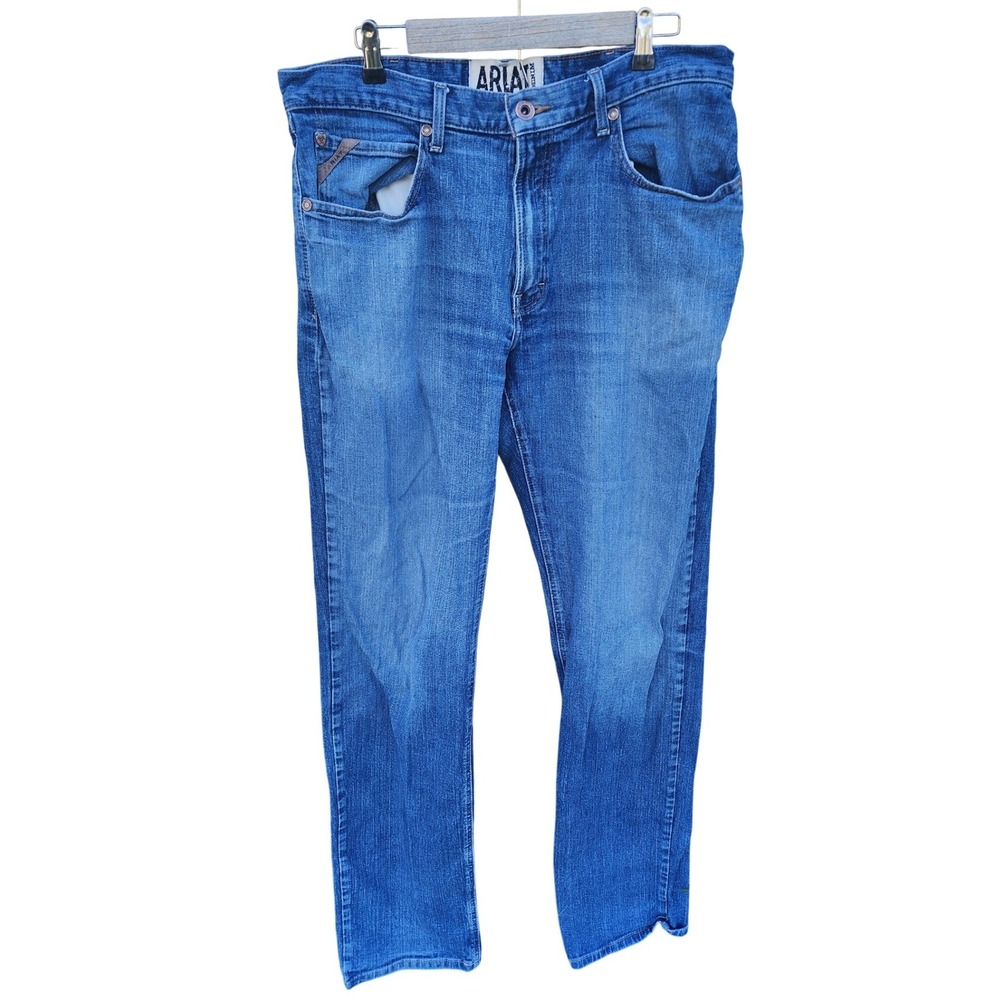 Ariat M3 Loose Fit Straight Leg Jeans Mens 36x38 Medium Wash Denim Blue